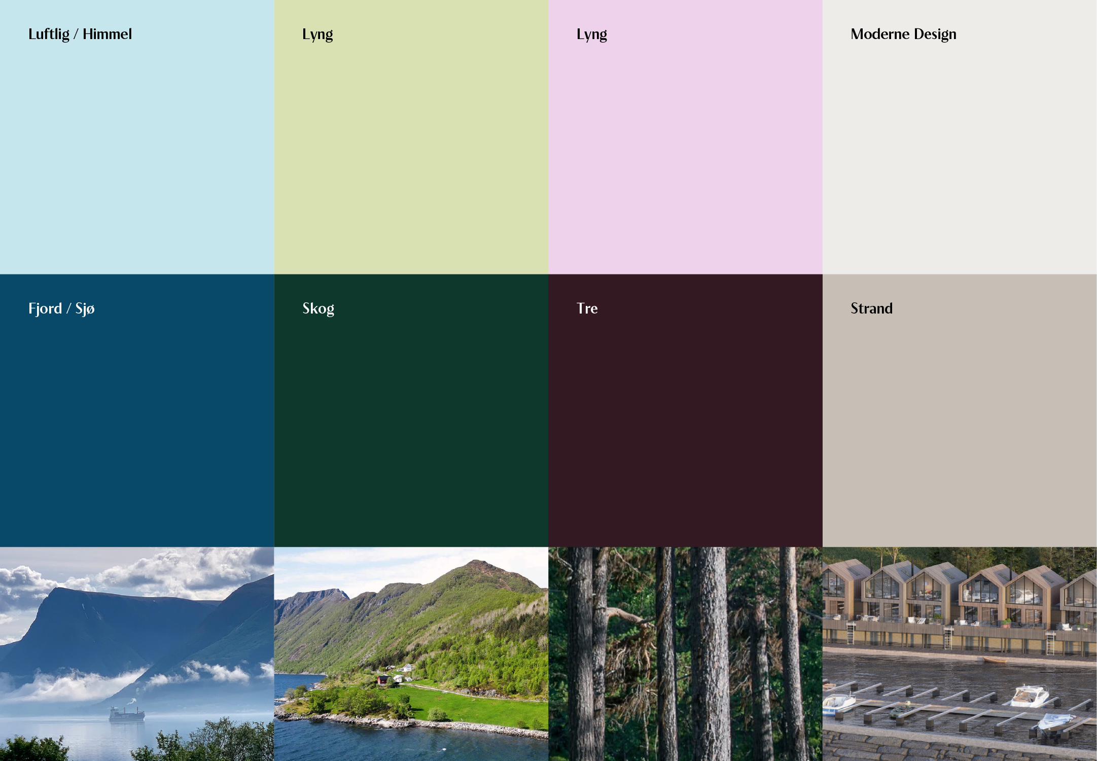 fargepallett for moderne sjøhytter