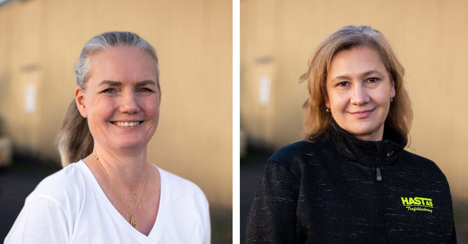 Portrettbilder av to ansatte i Hast AS