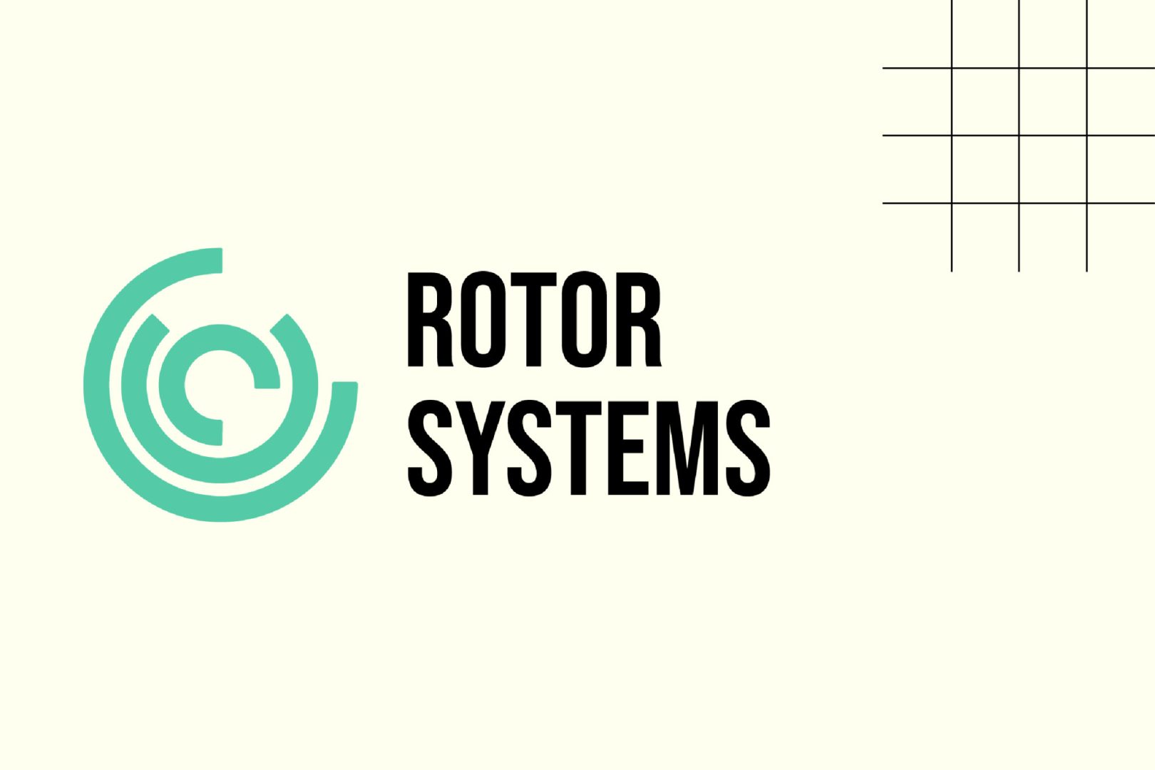 Rotor Systems-logo i grønt og svart.